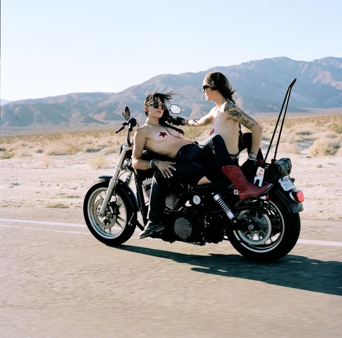 Girls on a motorcycle in Yinchuan