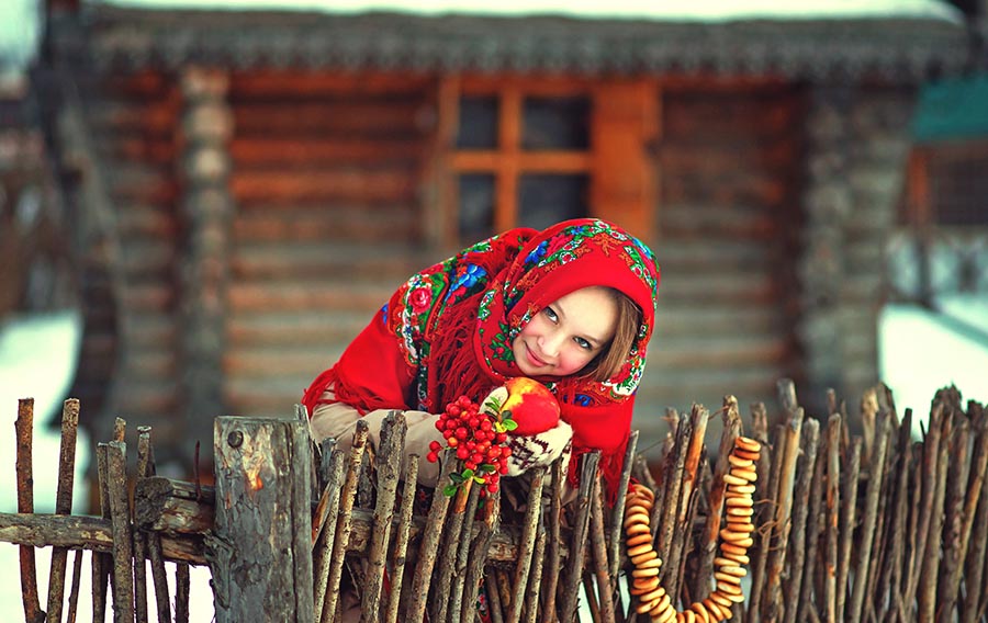 Sexy girl Women in Slavic costumes in Yinchuan